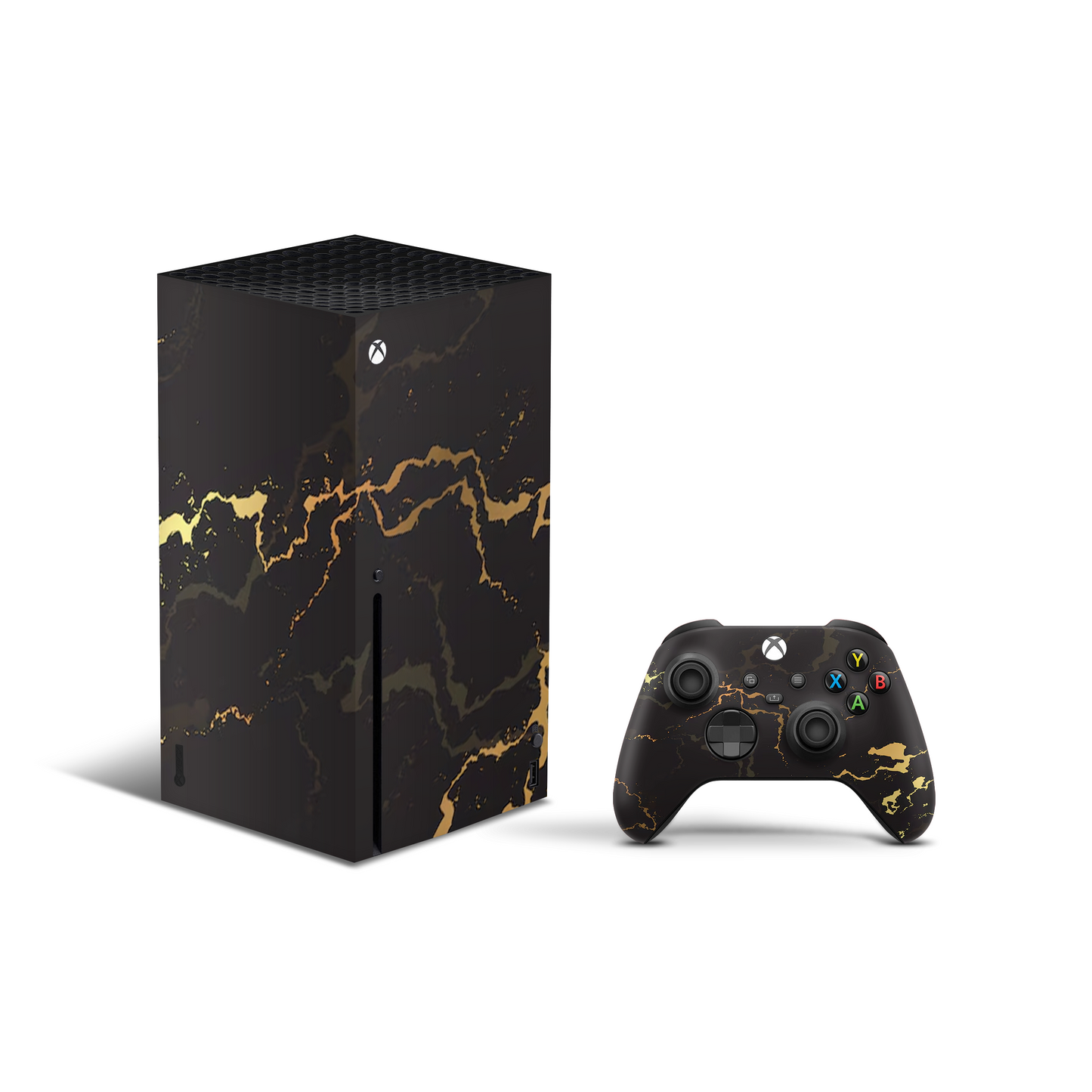 Xbox Series X Golden Marble Texture Skins