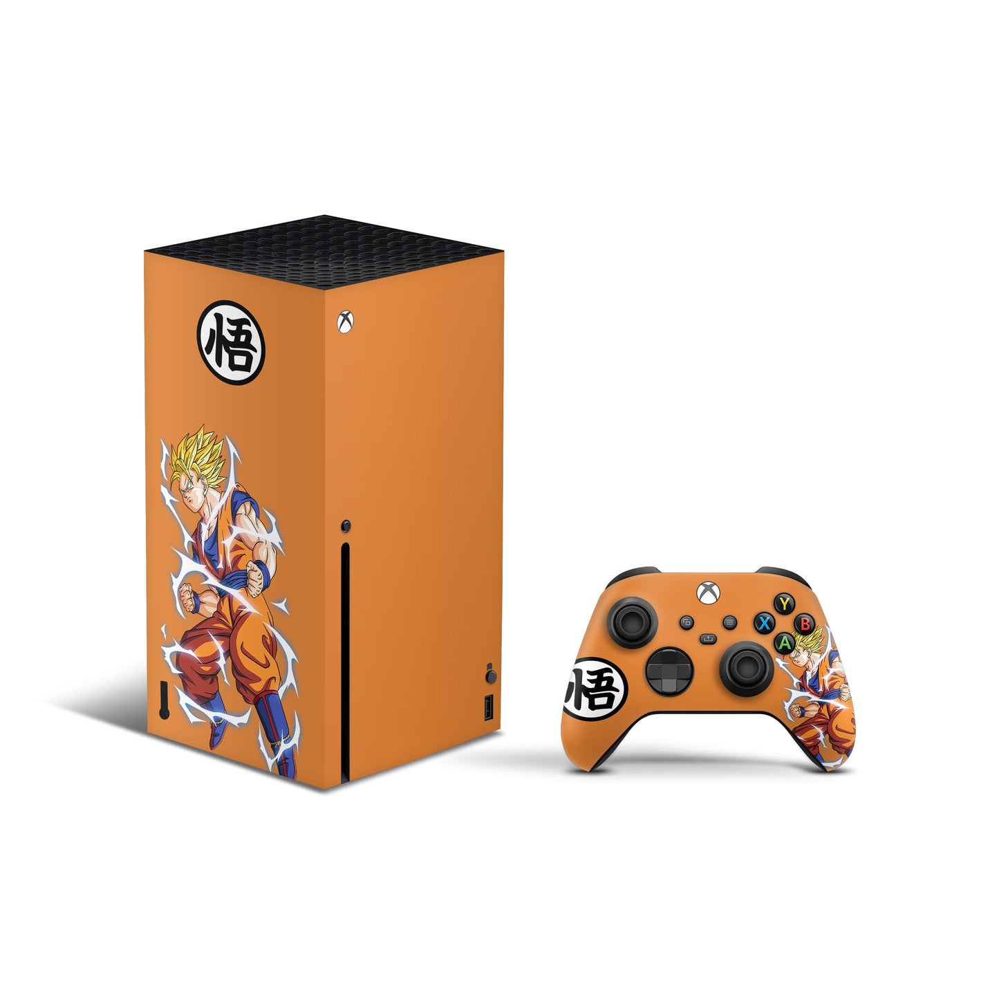 xbox series x skin with dragon ball z goku design