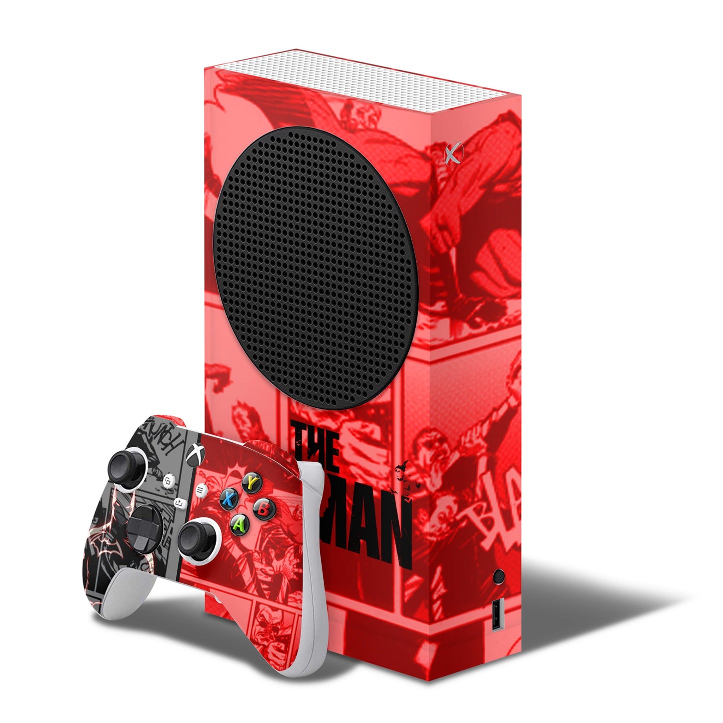 xbox series skin - red marvel batman theme xbox series s skin