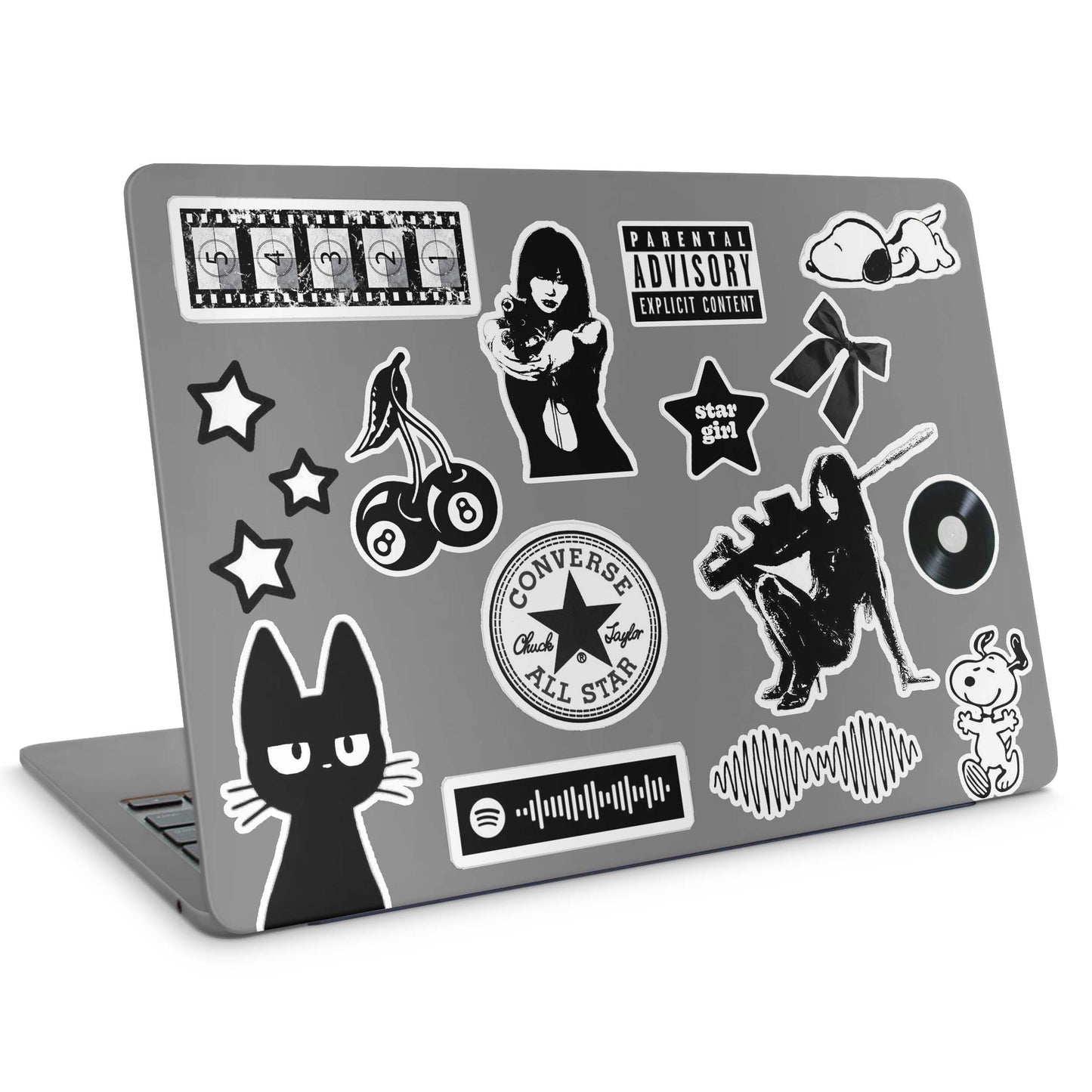 15 Black Y2K Stickers Pack