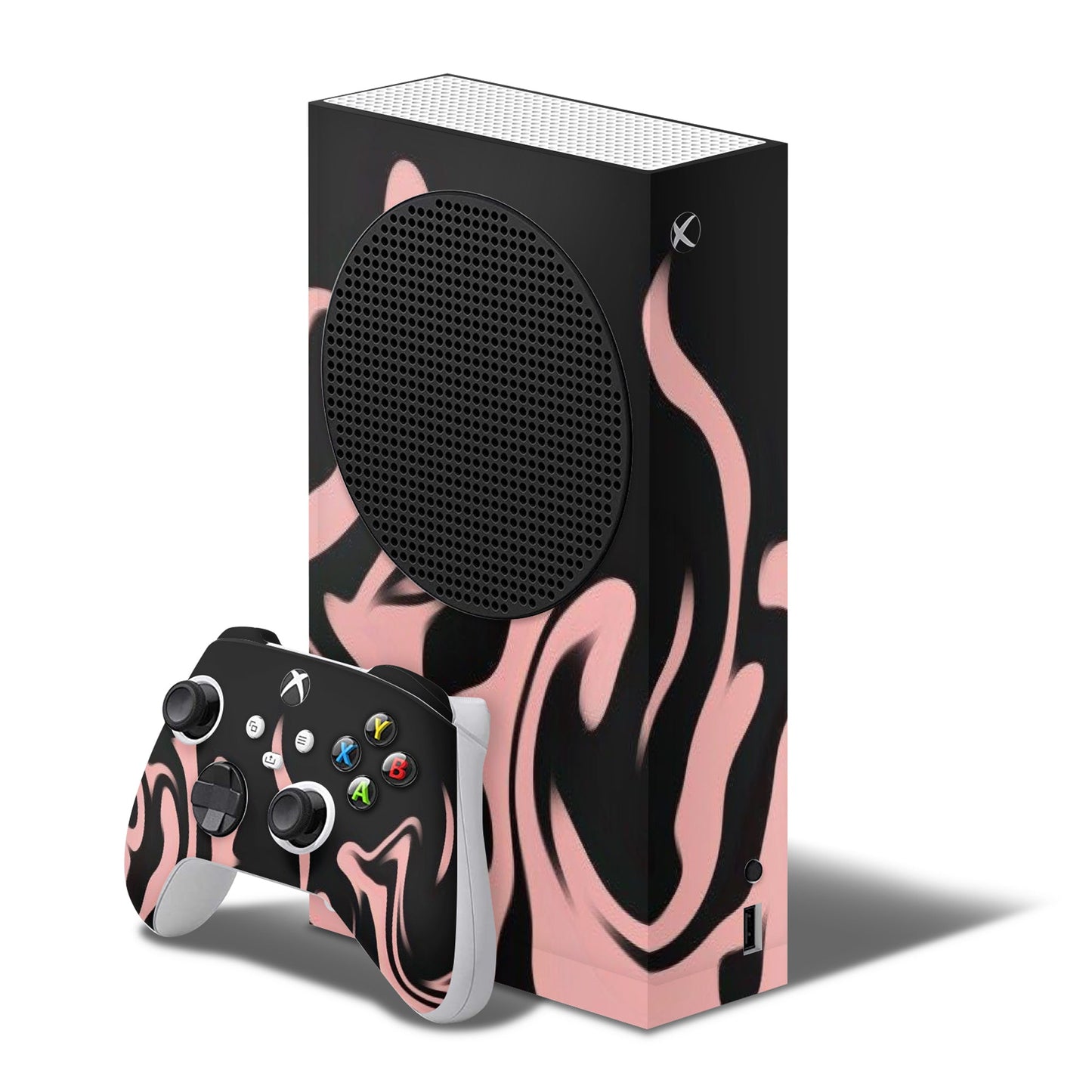 xbox series s black pink skin
