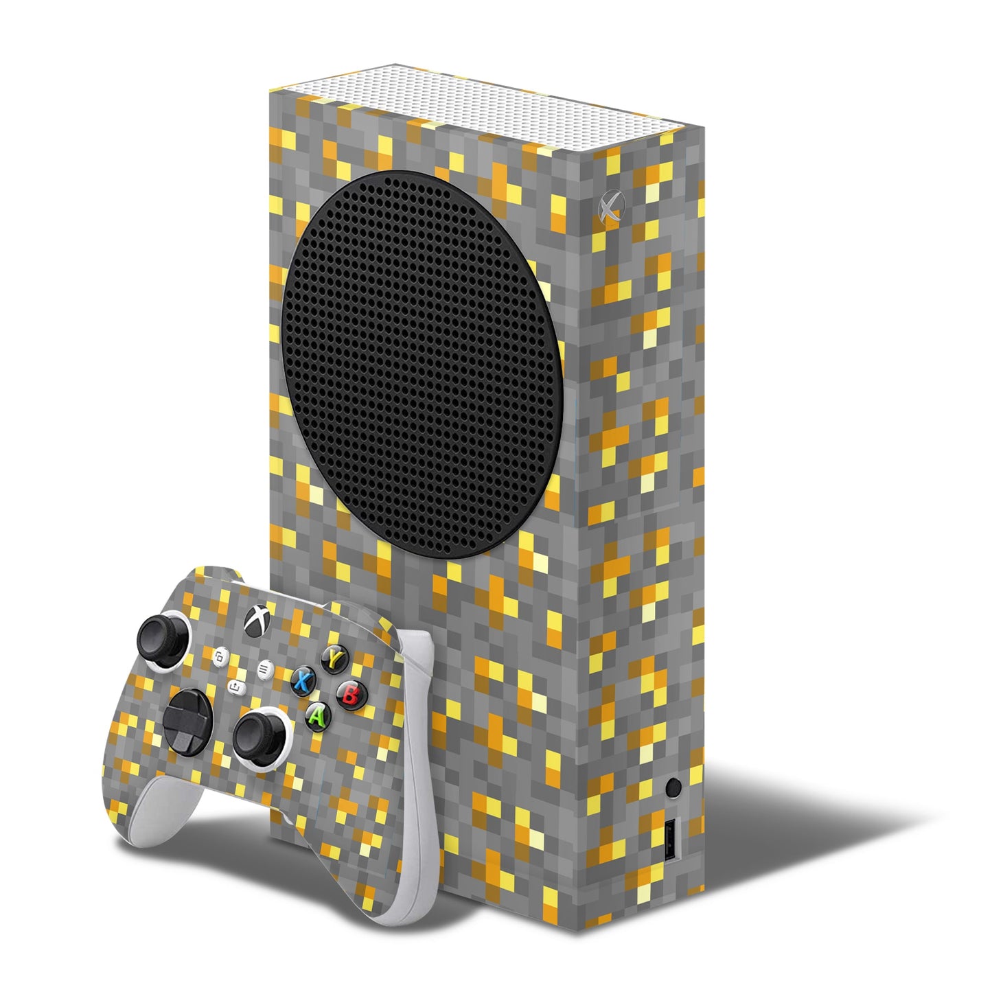 Xbox Series S Skin - Minecraft golden block console & controller skin