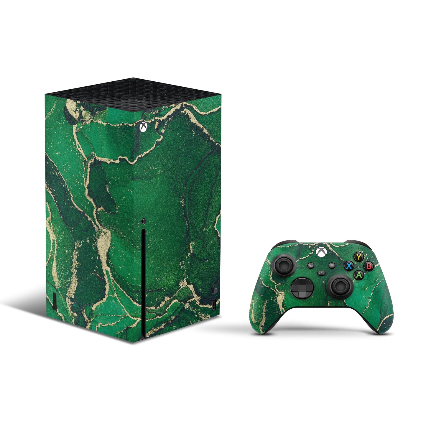 Xbox Series X Green Marble Texture Skins