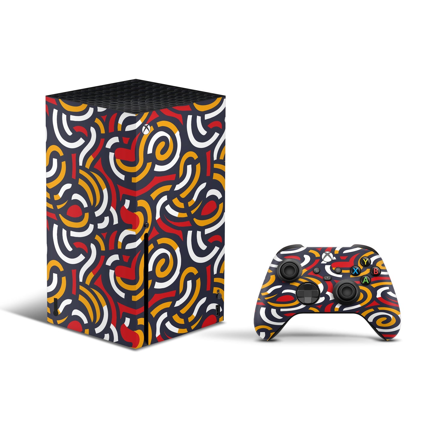 Xbox Series X Yellow Doodle Skins