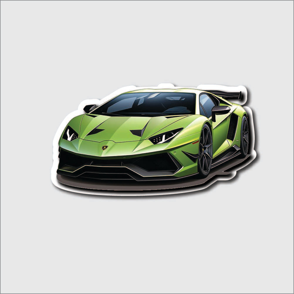 Green Lamborghini Sticker
