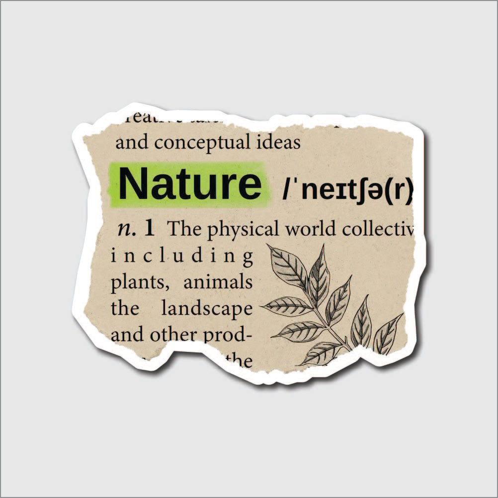Definition of 'Nature' with a green highlight on a light gray background