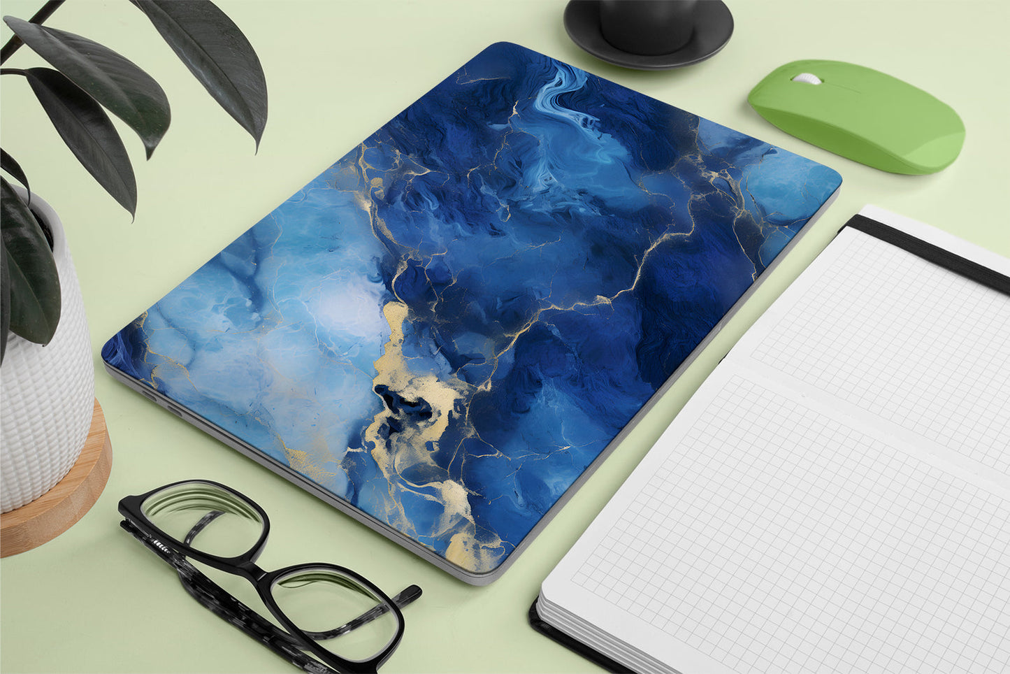 Blue Marble Textured Macbook Skin