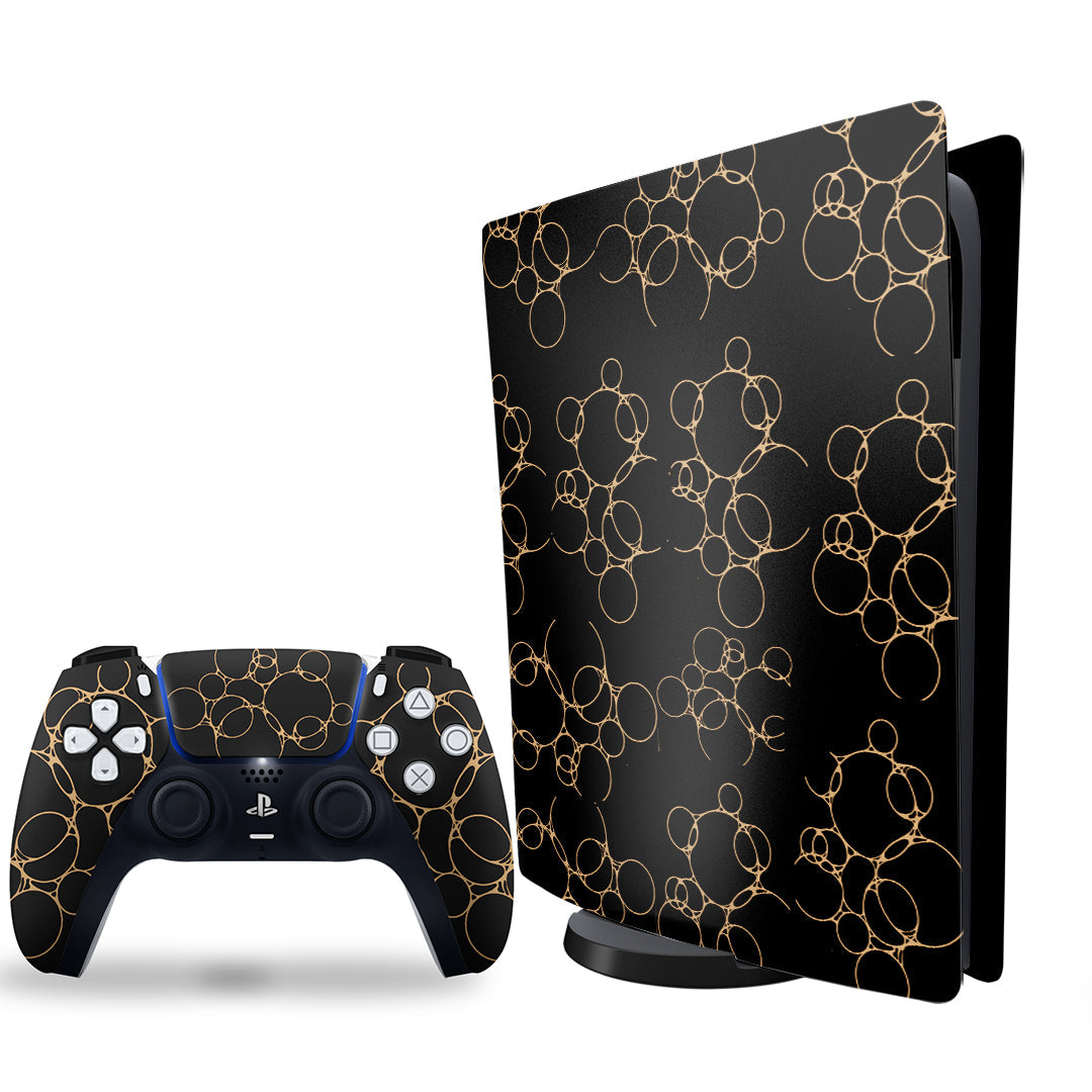 PS5 Brown Bubbles Pattern Combo Skins