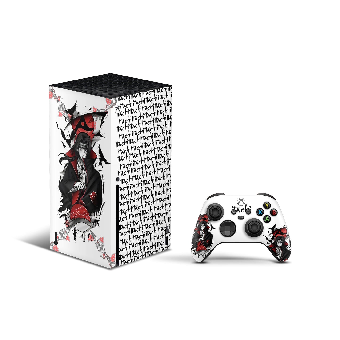 xbox series x skin with naruto itachi design