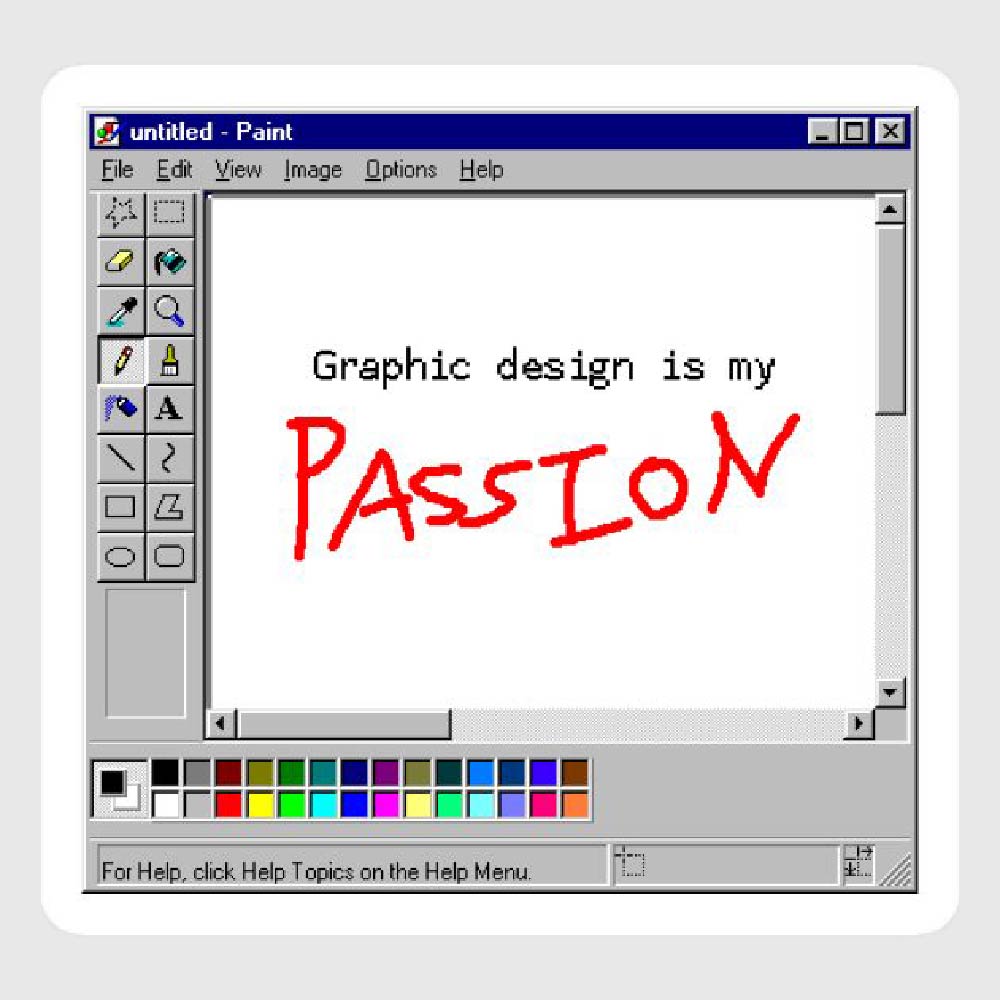 Designing Is My Passion Sticker