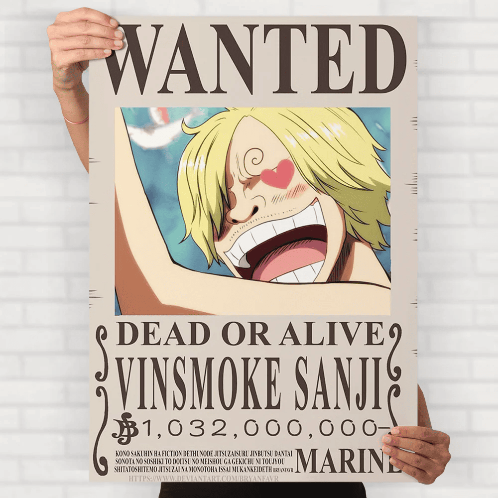 One Piece Sanji Wanted Poster