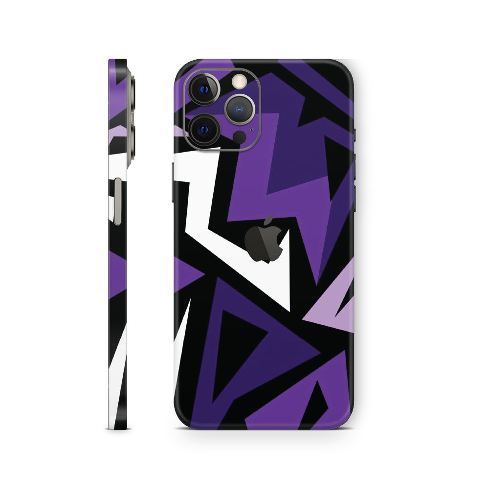 iphone skin with purple abstract geometric pattern