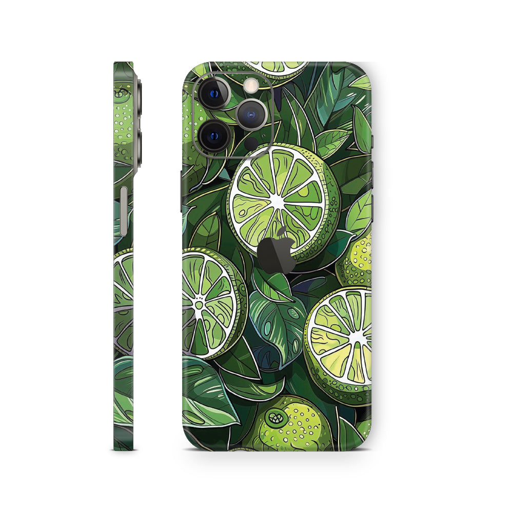 iphone skin with aesthetic lime design