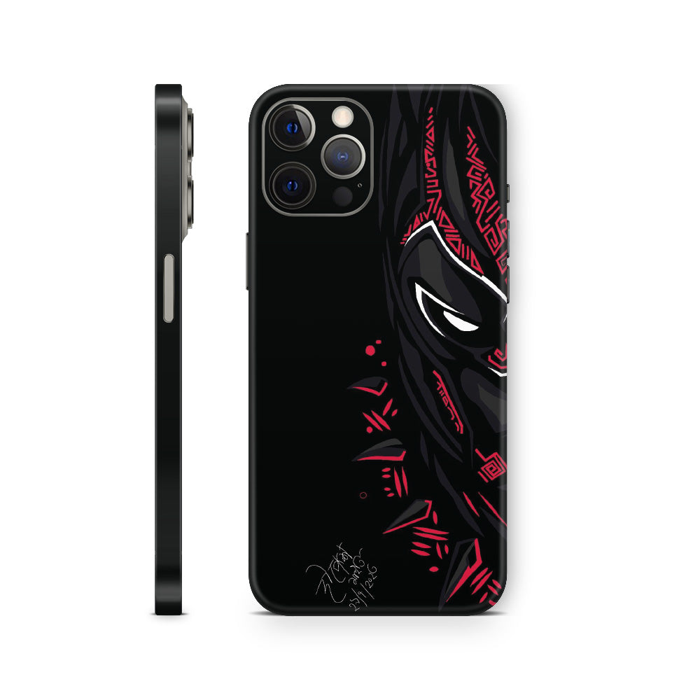Red Black Panther iPhone Skin
