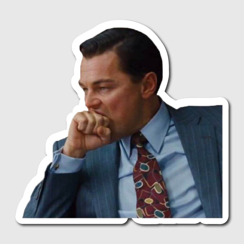 leonardo stressed sticker