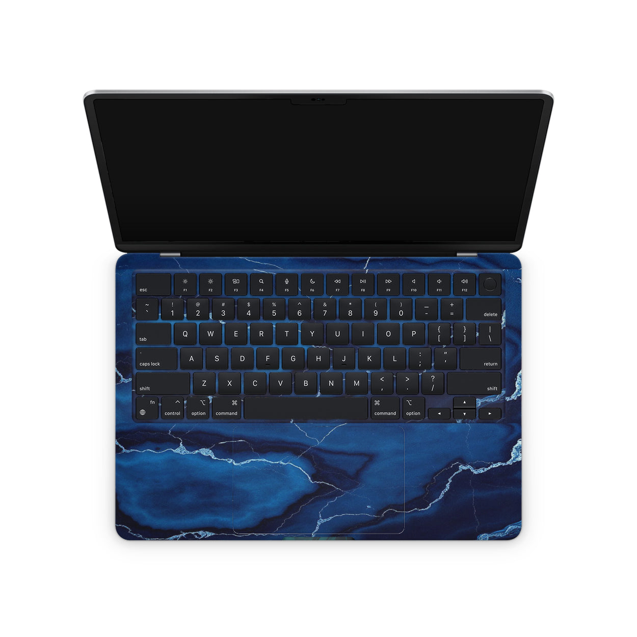 Dark Blue Marble Texture Macbook Skin
