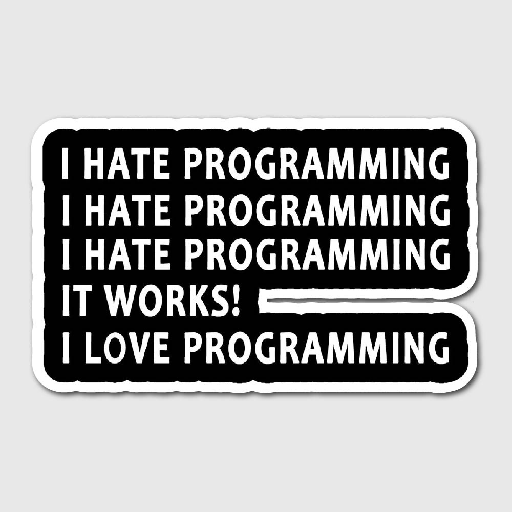I hate programming sticker