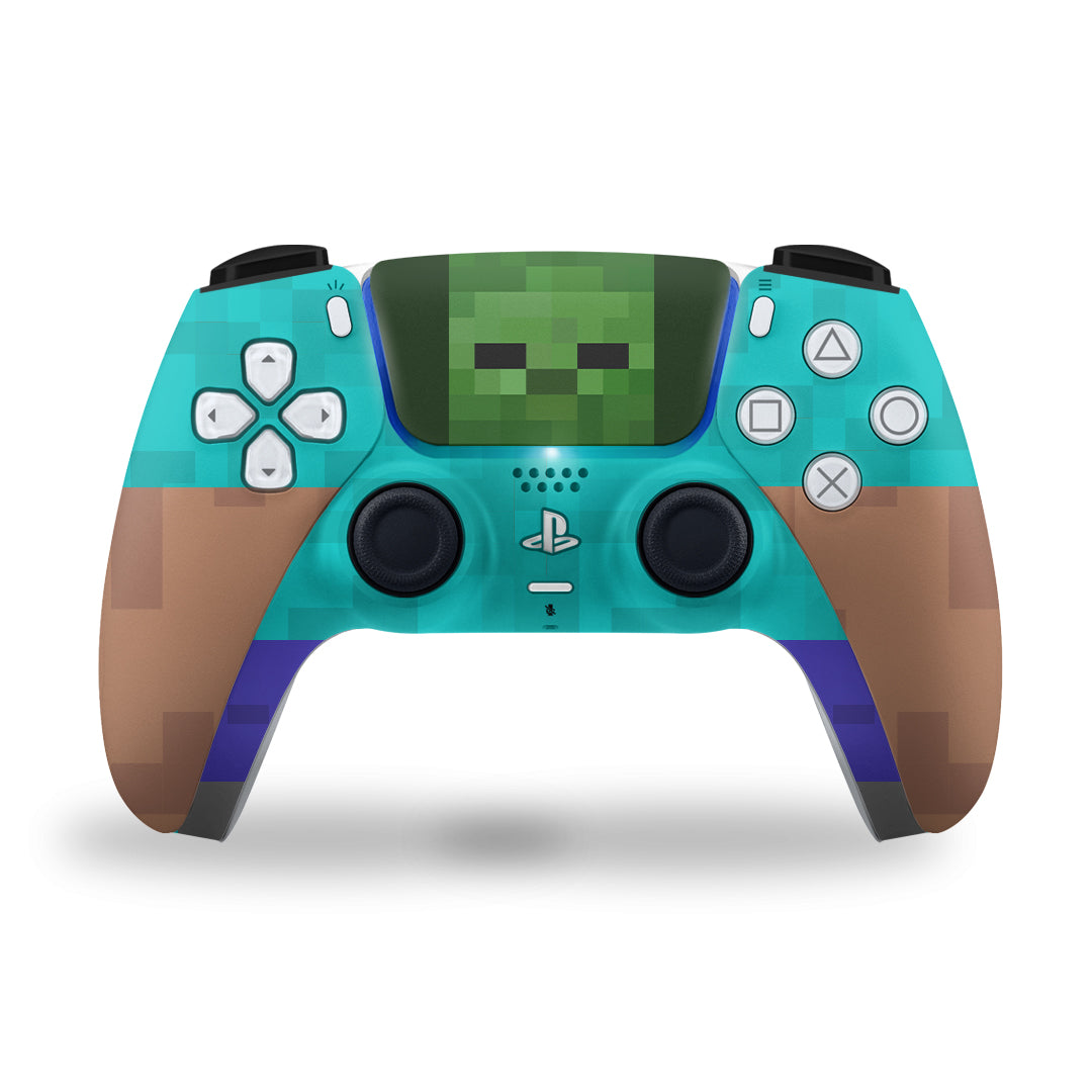 PS5 Minecraft Zombie Steve Controller Skins