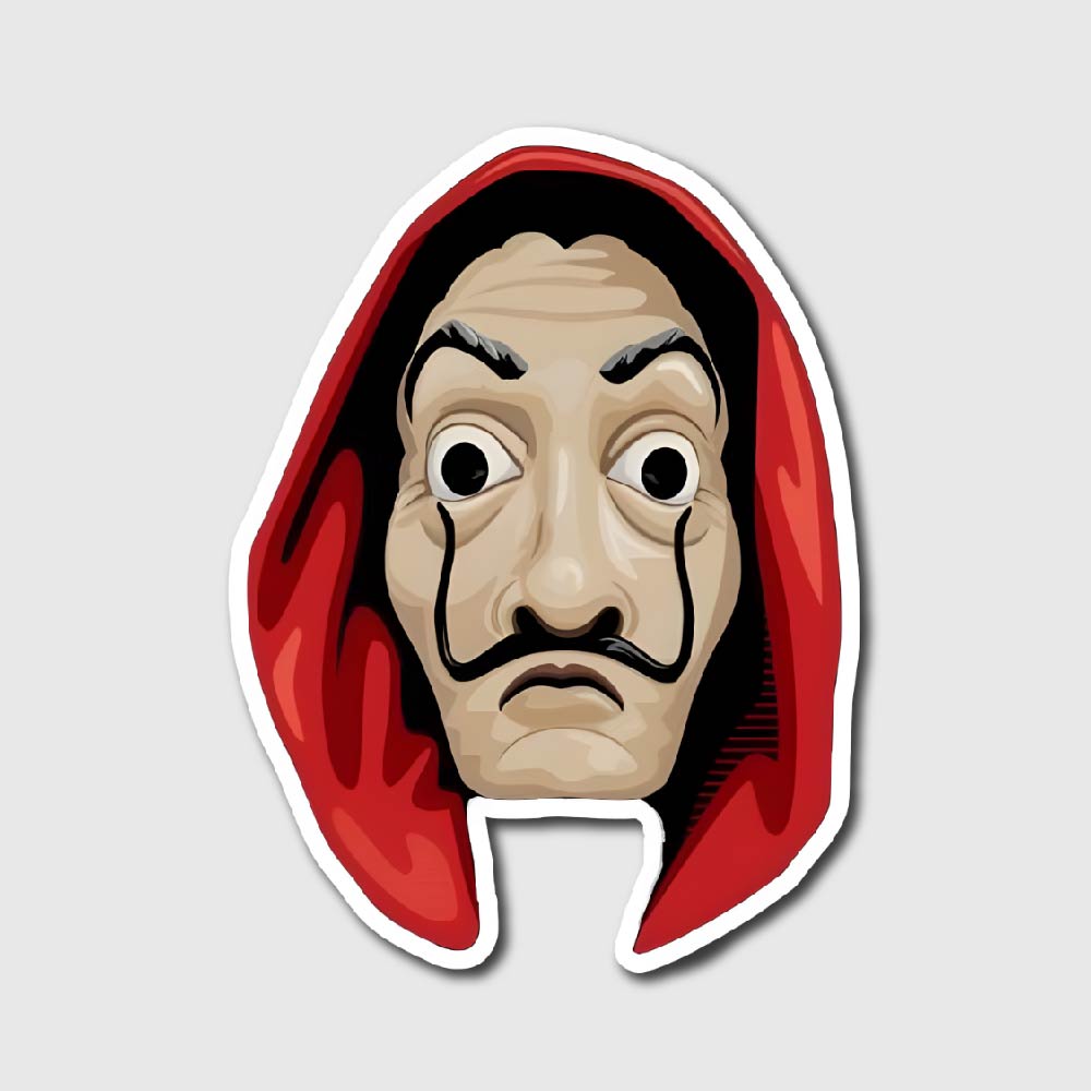 Money Heist Mask Sticker