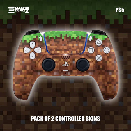 PS5 Minecraft Dirt Controller Skins 2x