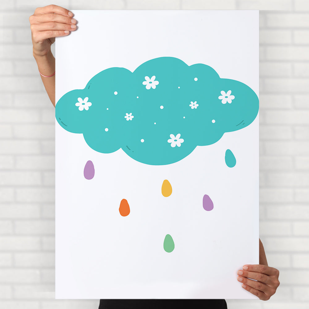 Rainbow Rain Poster