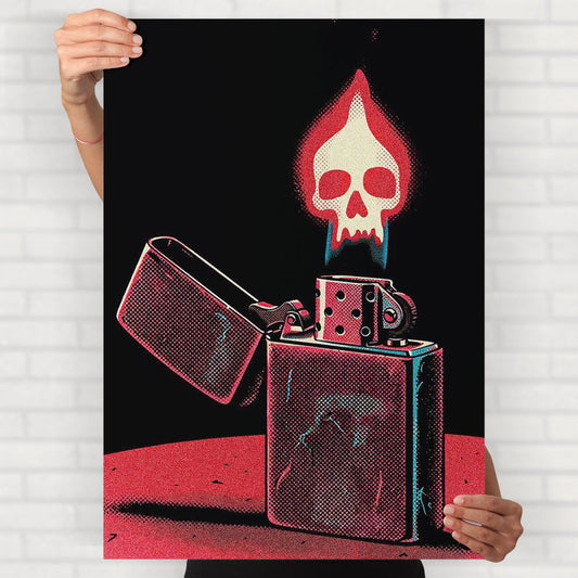 Lighter Skull Poster
