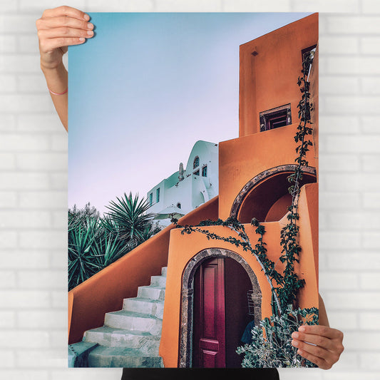 Terracotta Cave House Poster