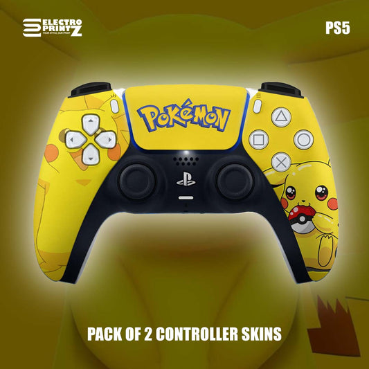 PS5 Pickachu Controller Skins 2x