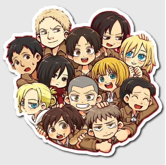 Attack On Titan Chibi Sticker