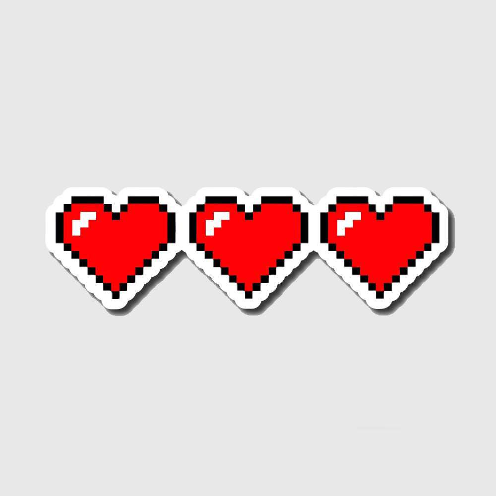 Pixel Hearts Sticker
