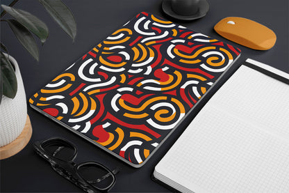 laptop skin - abstract colorful doodle pattern bottom
