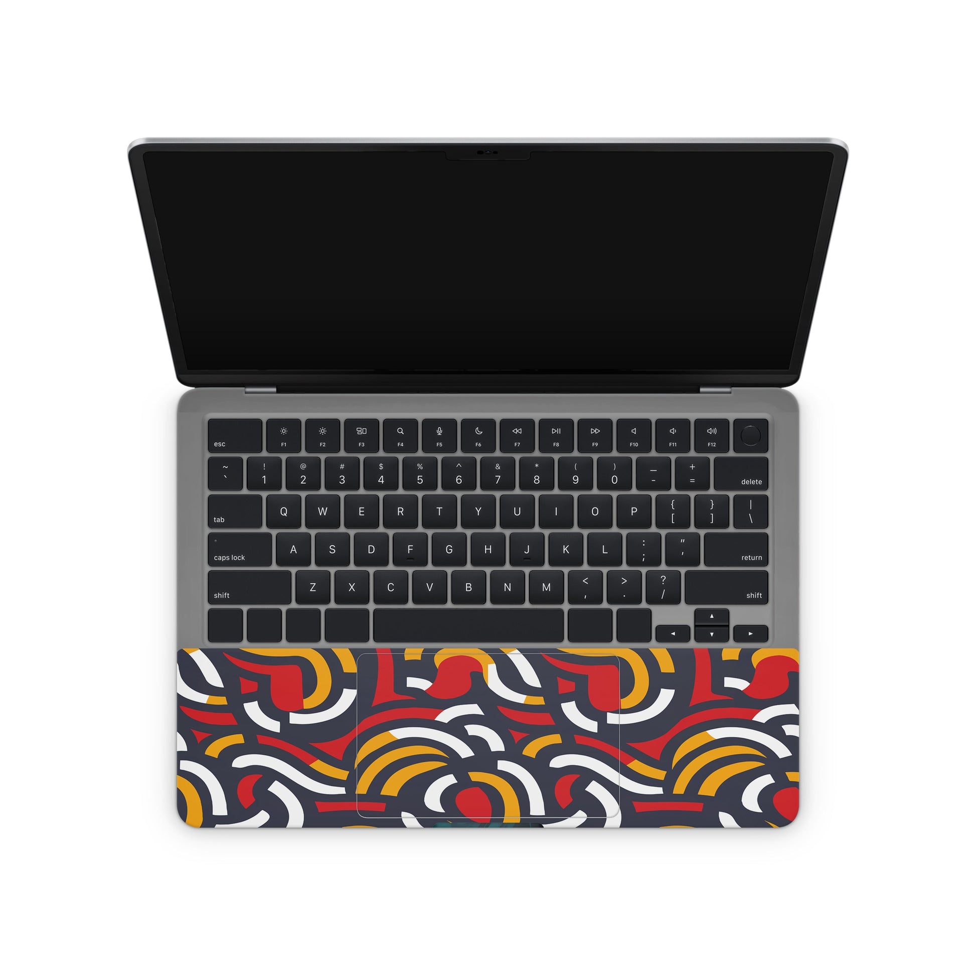 laptop skin - abstract colorful doodle pattern inside