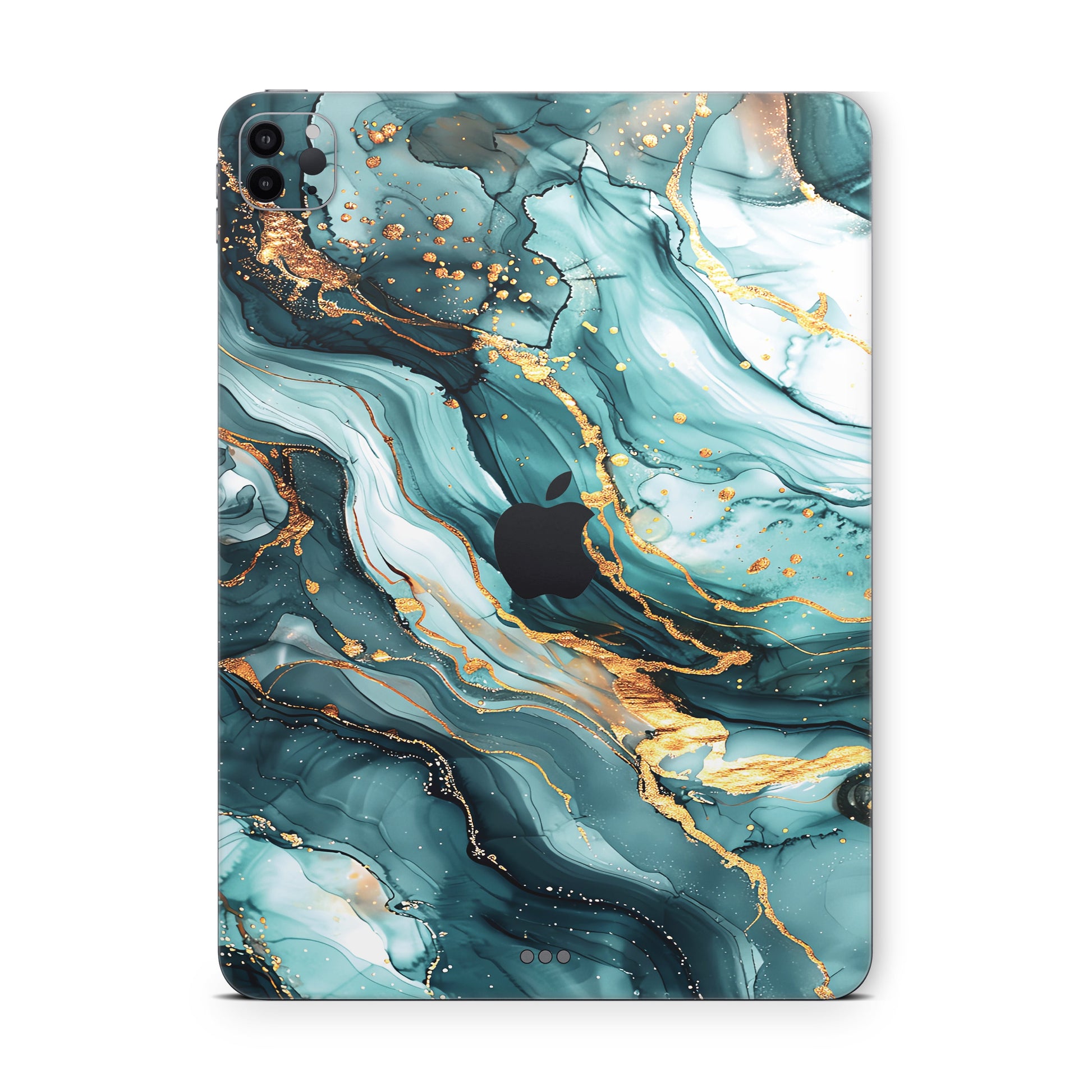 ipad pro skin with aqua marble texture