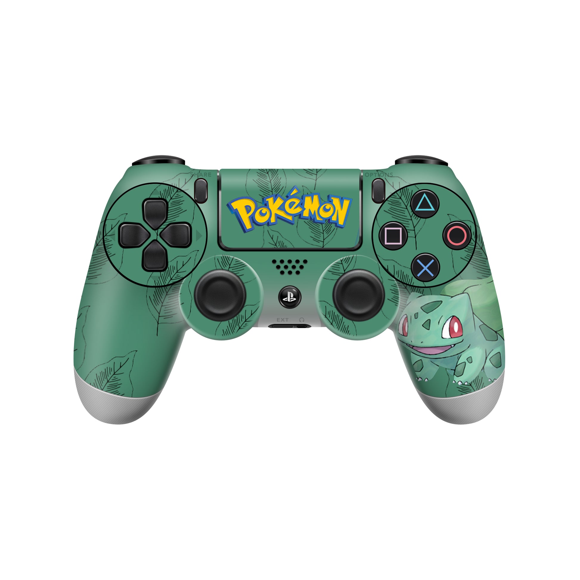 PS4-pokemon-bulbasaur-2-controller-wraps/skins