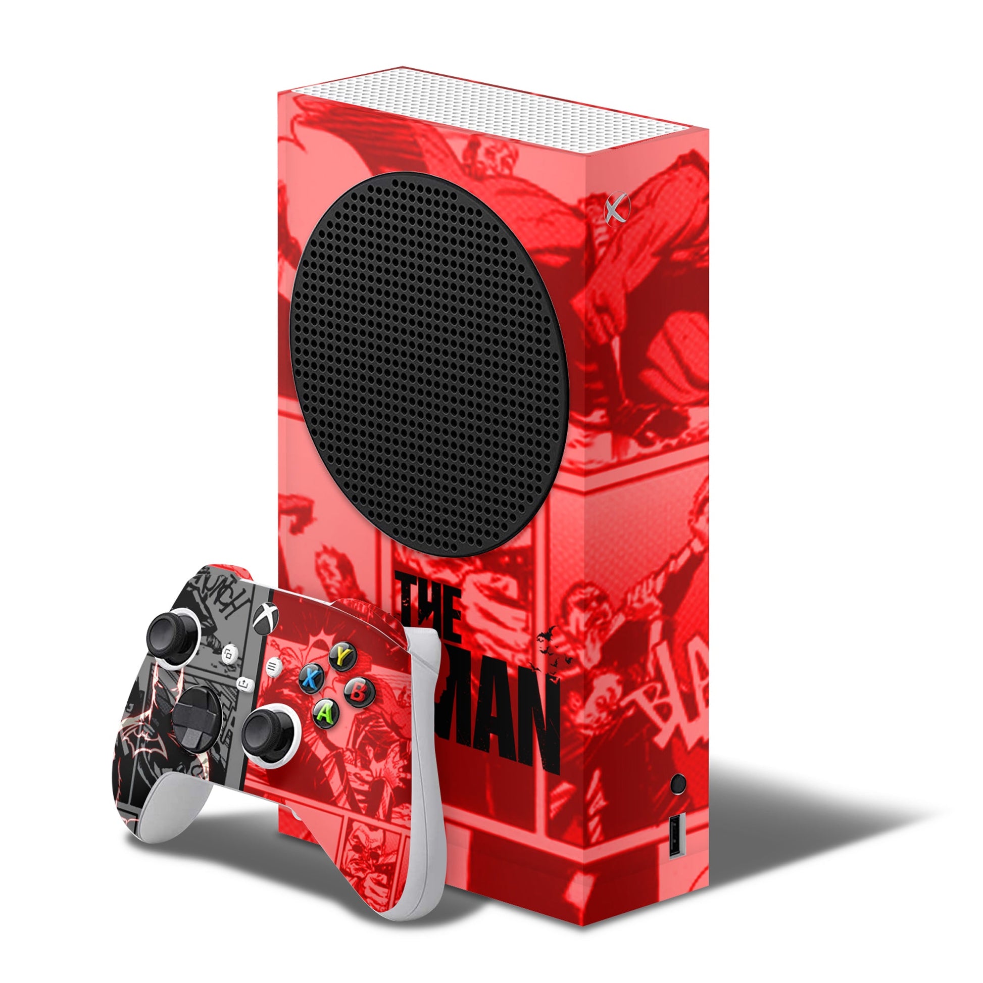 xbox series skin - red marvel batman theme xbox series s skin
