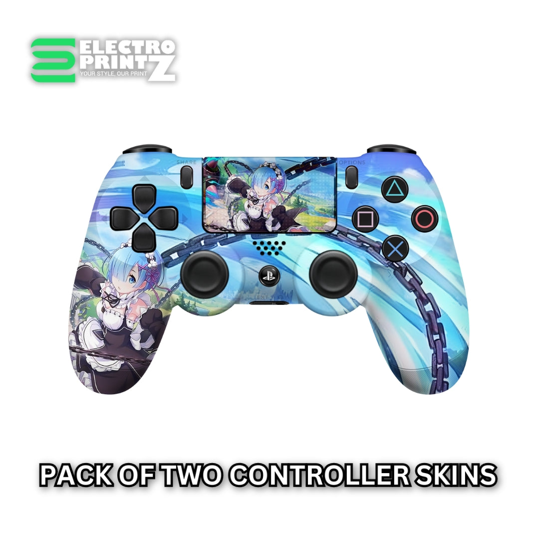 Rem from Re-Zero  PS4 Controller Skins 2x