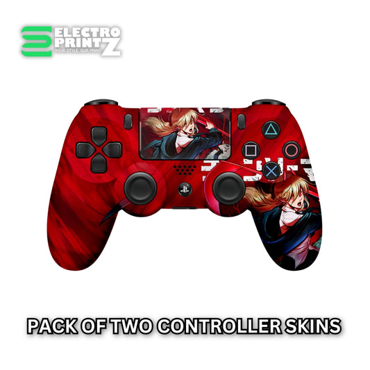 Power from Chainsaw Man PS4 Controller Skins 2x