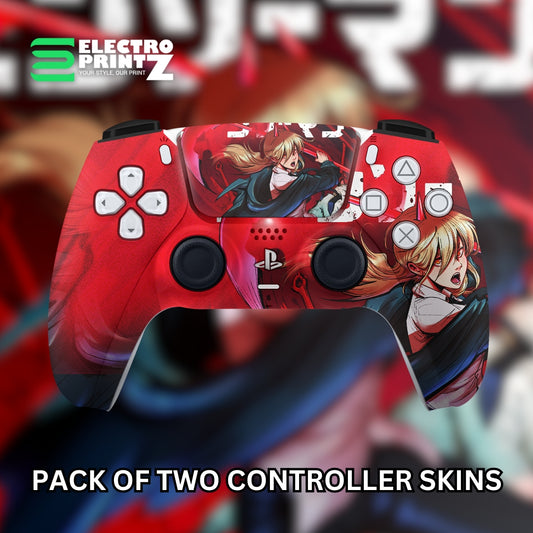 Power from Chainsaw Man PS5 Controller Skins 2x