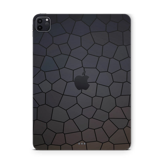 ipad pro skin - black digital stones geometric pattern