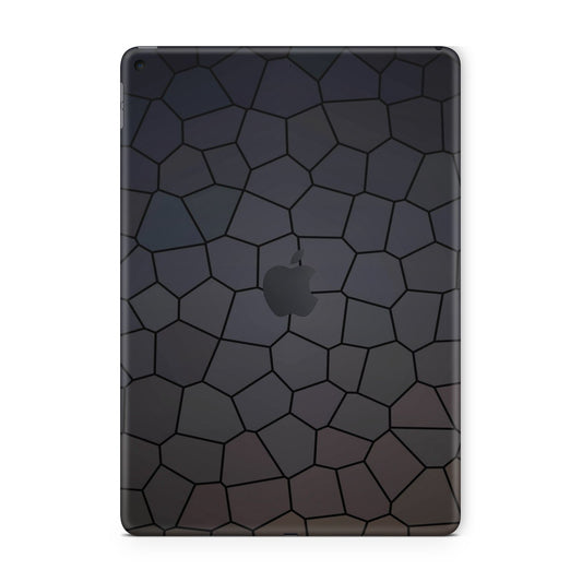 Ipad skins - black digital stones geometric pattern
