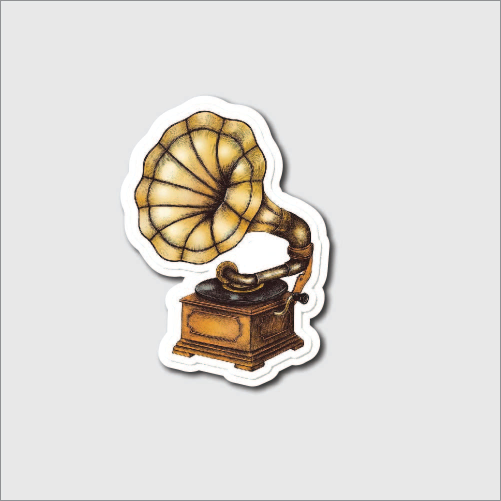 gramophone sticker