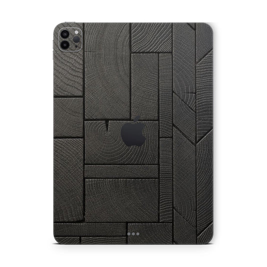 ipad pro skin - gray wooden texture