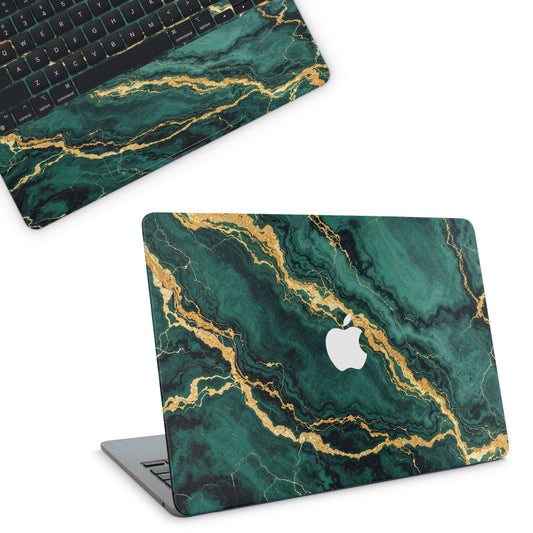 Macbook Skin - green emerald marble texture skin