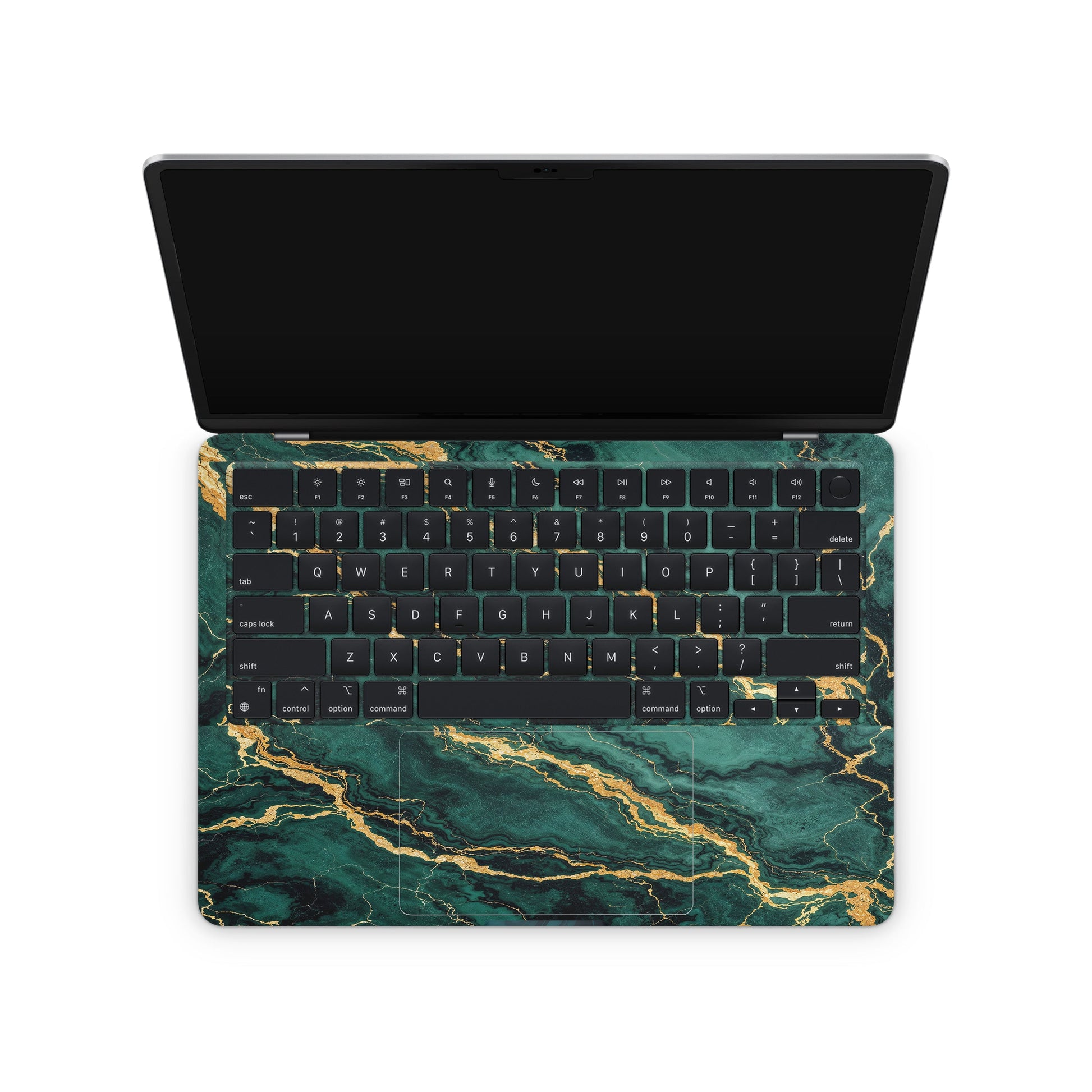 Macbook Skin - green emerald marble texture skin (inside)
