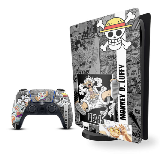 Ps5 Luffy Gear 5 Console and Controller skin Combo 
