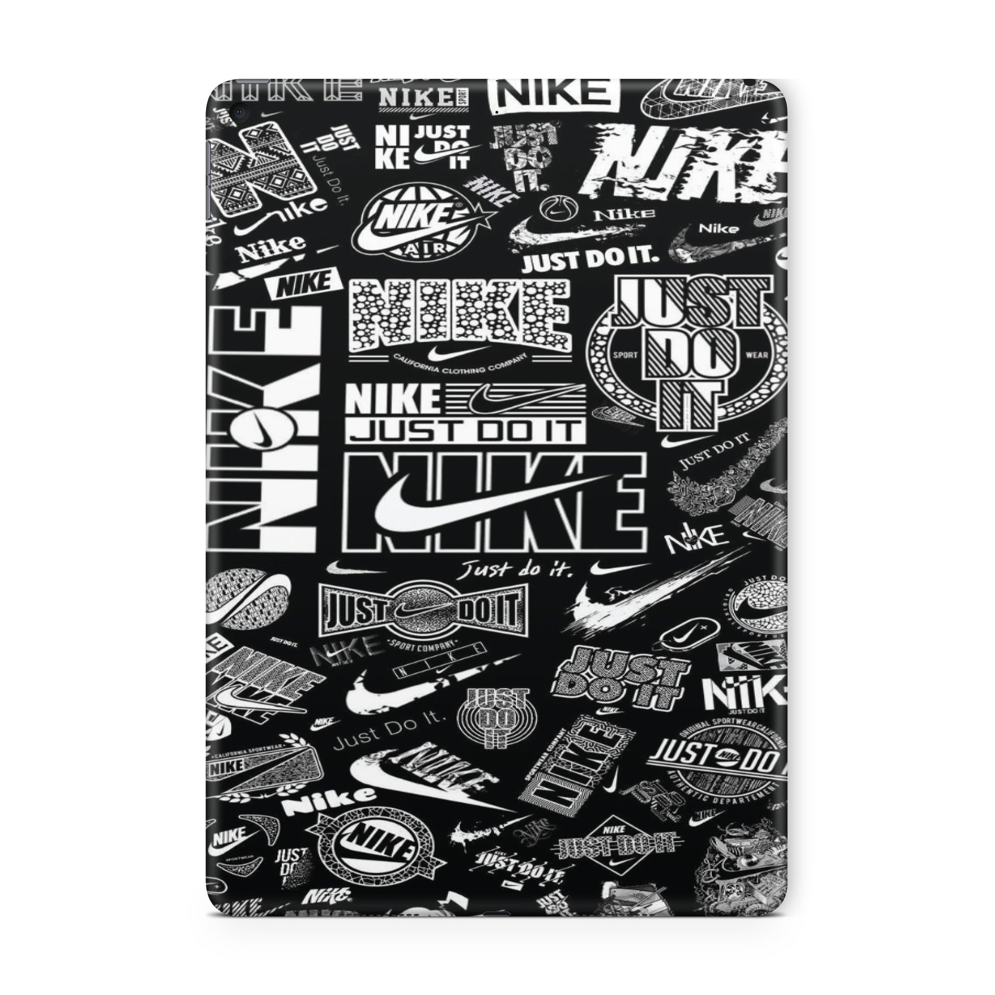 ipad skin - black nike graffiti with quotes