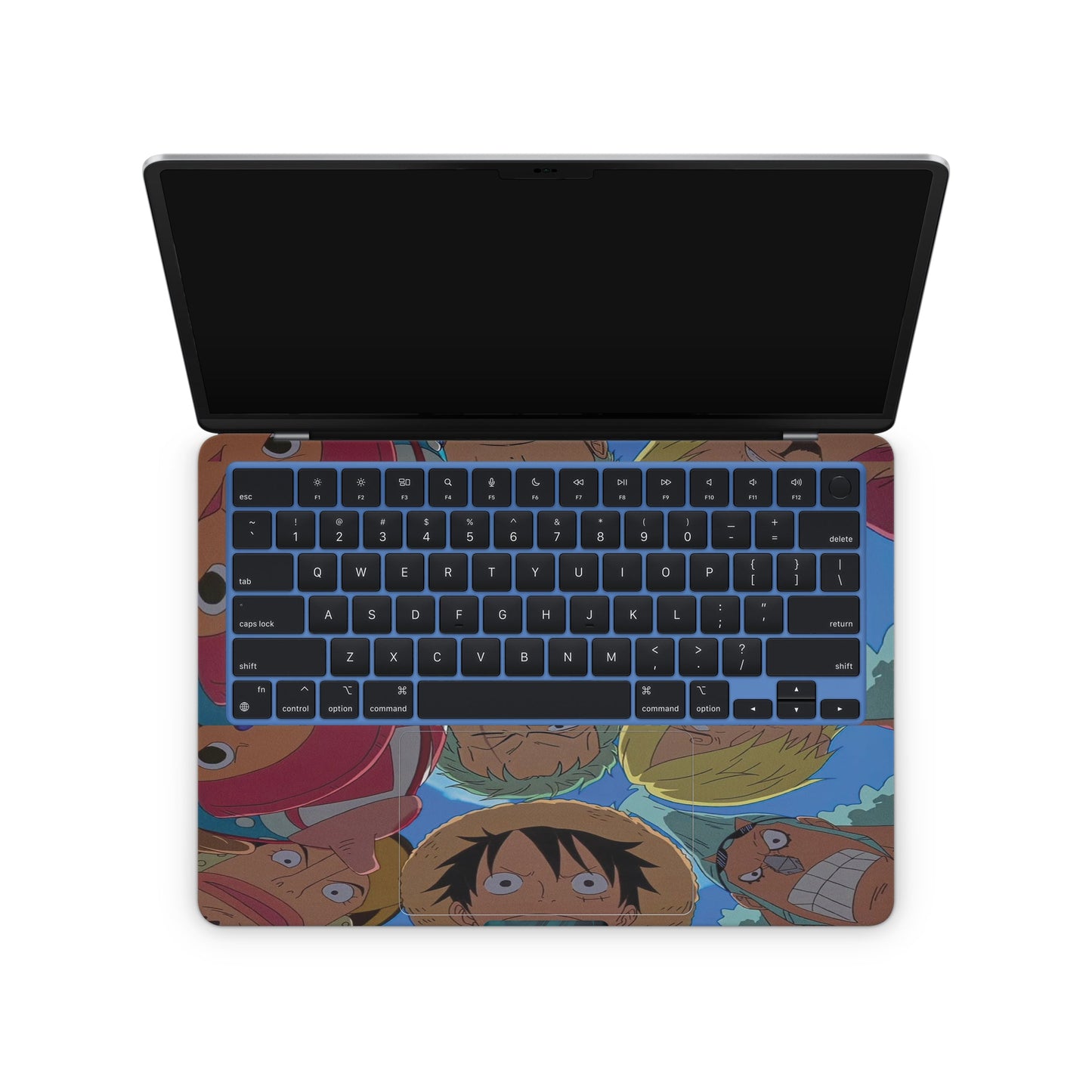 Macbook Skin - One Piece Characters Luffy Zoro inside