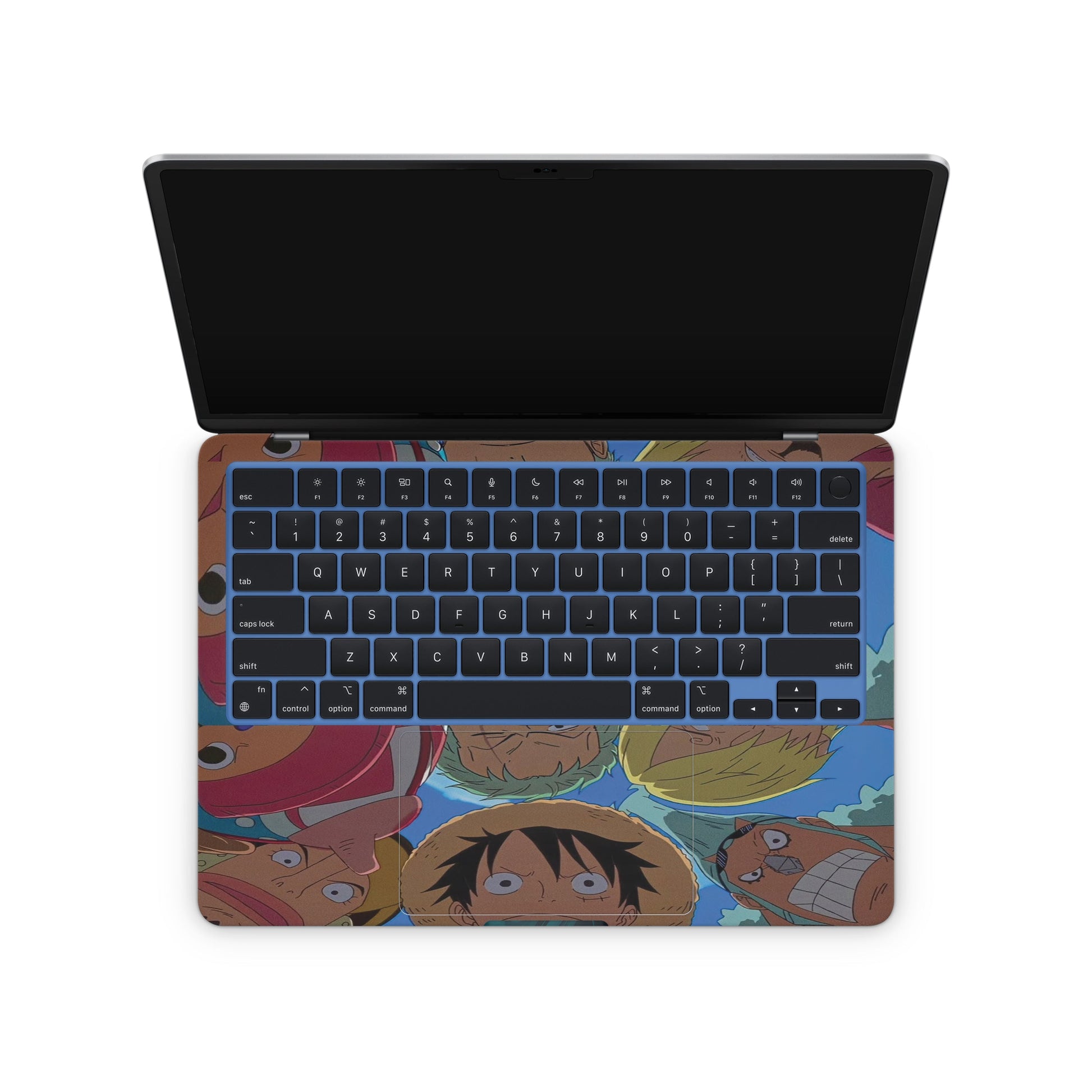 Macbook Skin - One Piece Characters Luffy Zoro inside