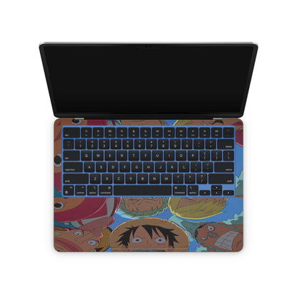 Macbook Skin - One Piece Characters Luffy Zoro inside