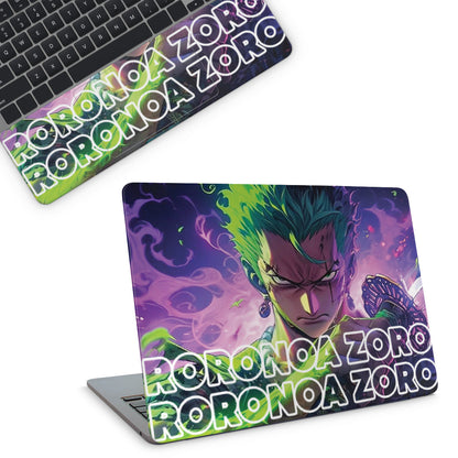 Laptop Skin - One piece zoro with purple background